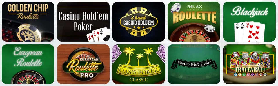 Jeux de table au Casino Boaboa