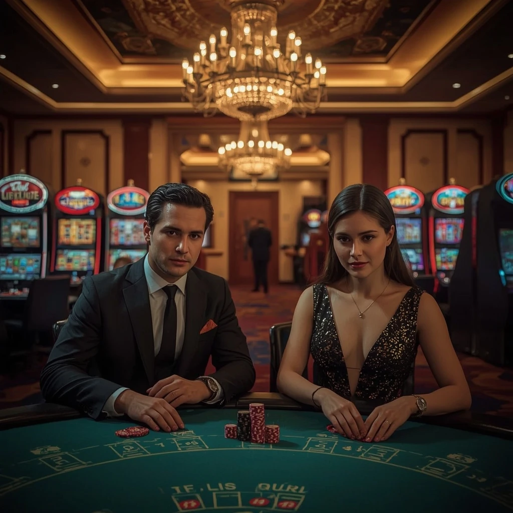 Deux joueurs de poker au Casino Boaboa